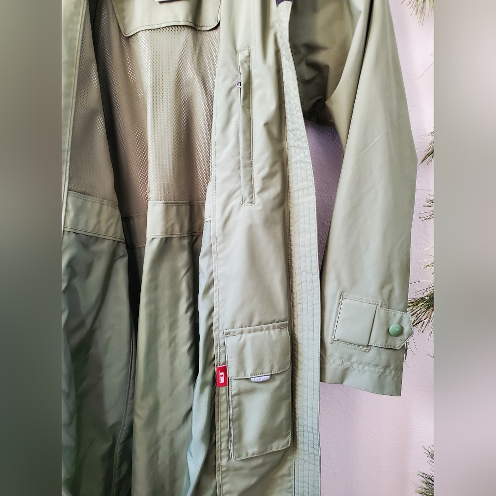 Vintage L.L.BEAN Classic Duster Rain Trench Coat **Detachable Hood - Picture 10 of 16